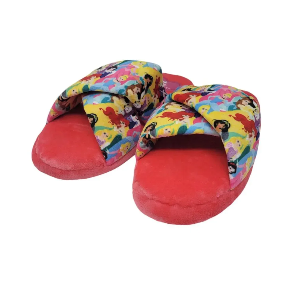 Disney Princess Slippers House Shoes Girls size 4 Pink Soft NWT $29.99